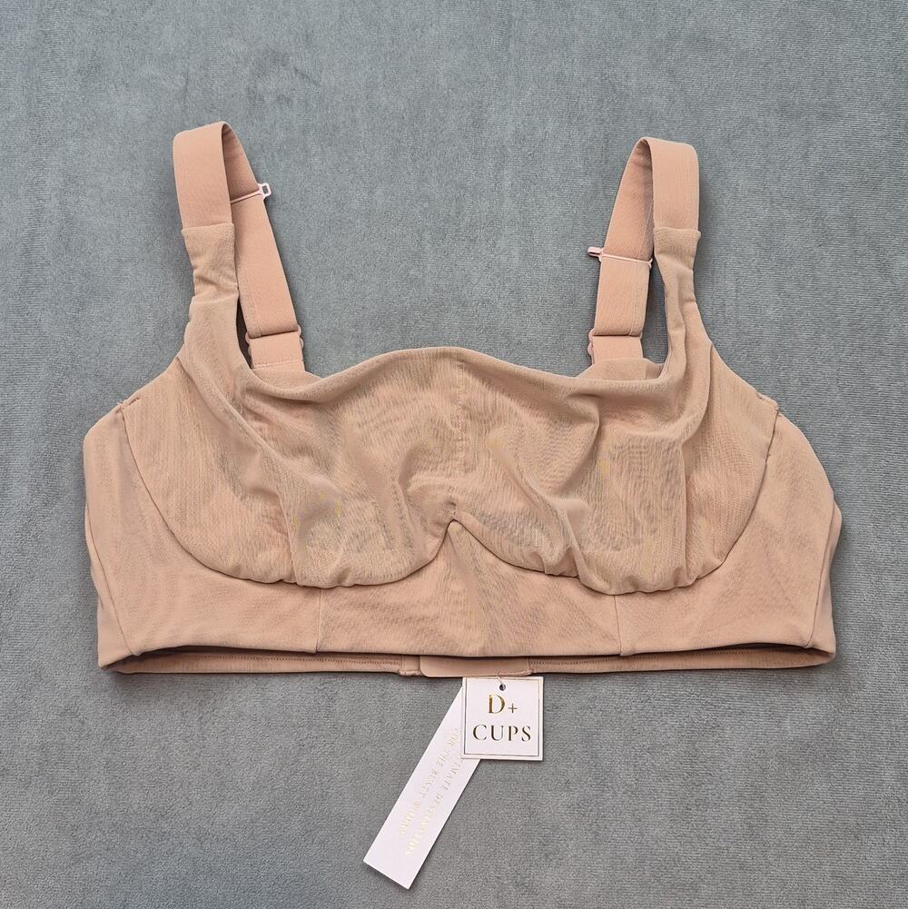 Marvell Lane Busty Basics Wirefee Crop Bra Latte Beige Womens Size 36G-36H